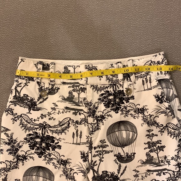 Anthropologie black and white toile, slim leg pant, size 0 - Picture 7 of 16